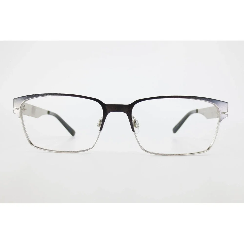 Zyloware Jackson Signature 1049 Eyeglasses Gunmetal Silver Rectangle Frames 145